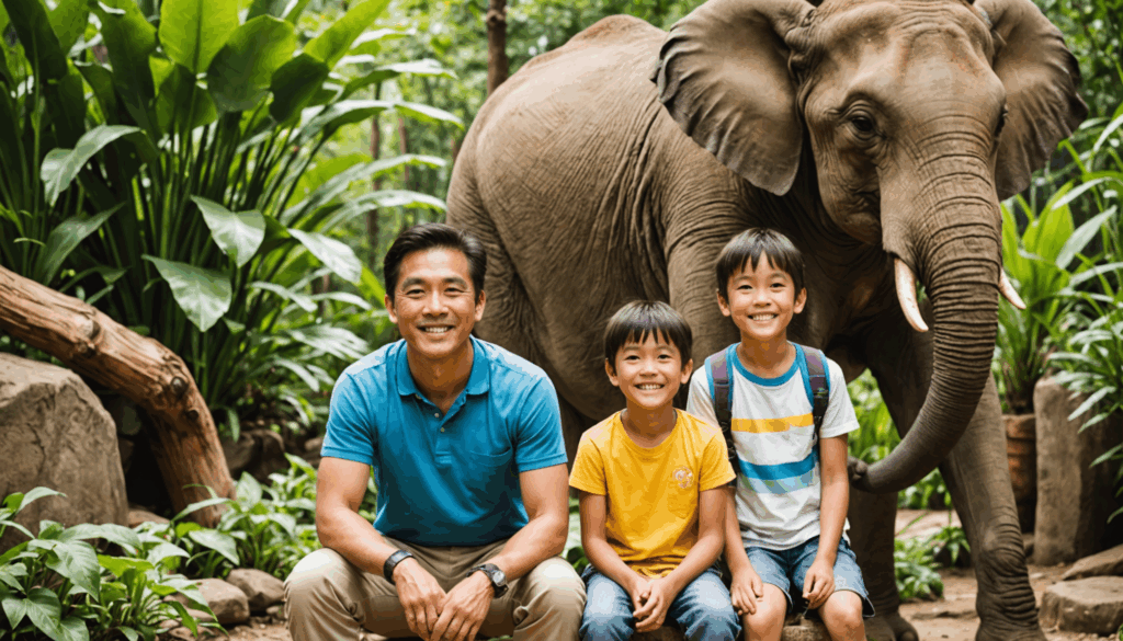 子連れ旅行におすすめのスポットで、子どもと一緒に楽しむアクティビティや快適な宿泊施設が整った風景の写真。